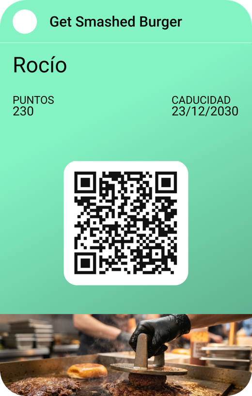 Tarjeta de fidelización de Get Smashed Burger