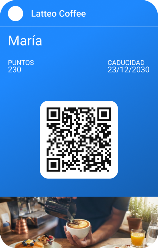 Tarjeta de fidelización de Latteo Coffee